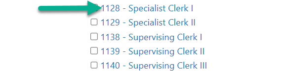 submit interest card step 2, select job classification